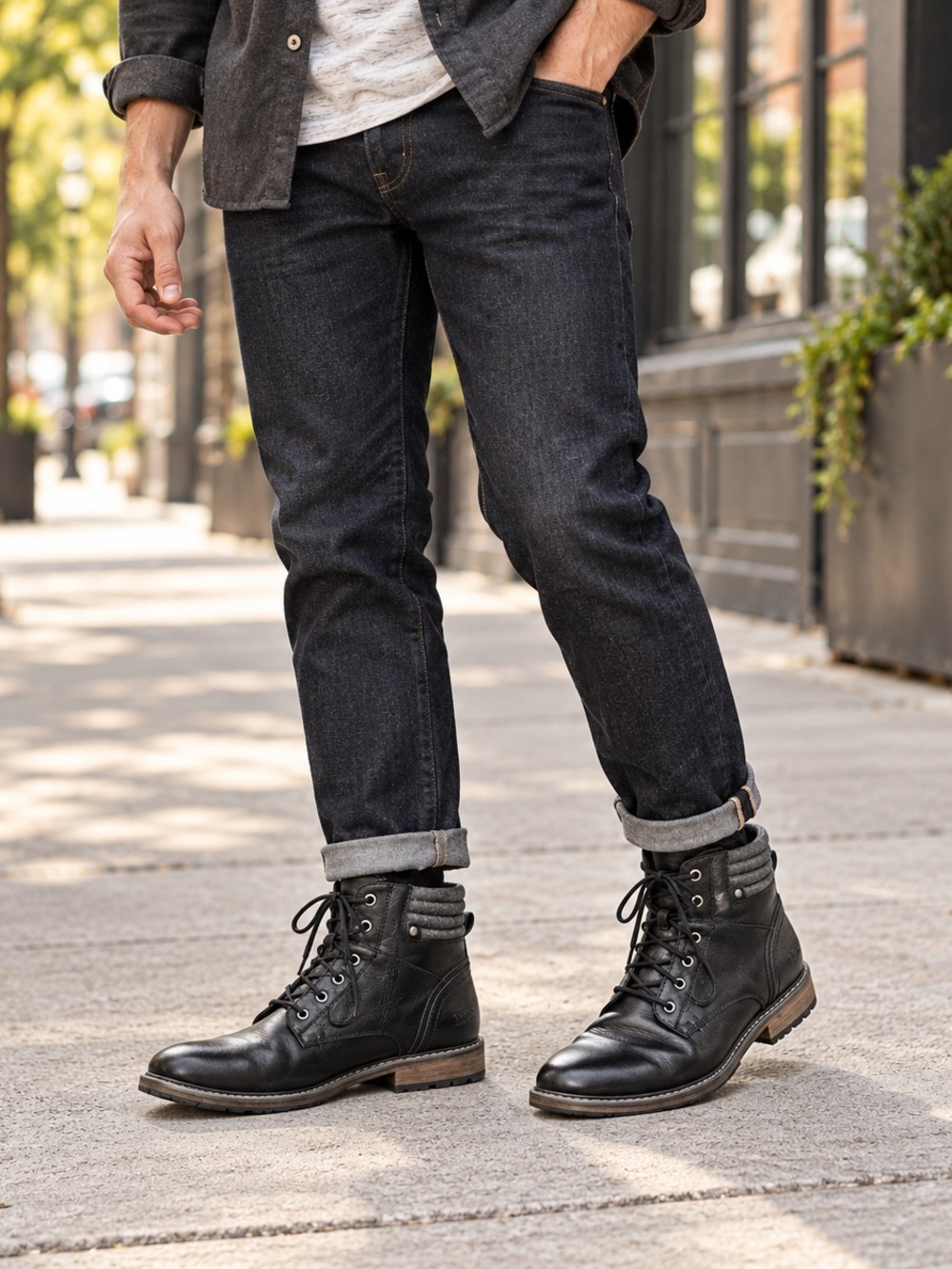 BKE Slim Black Jeans for Men